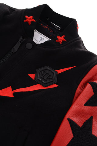 bomber Thunder con manica in pelle