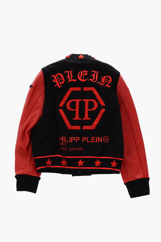 bomber Thunder con manica in pelle