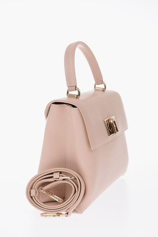 saffino leather 1 handle bag with removable shoulder strap