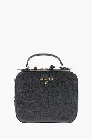 textured leather bag with removable shoulder strap