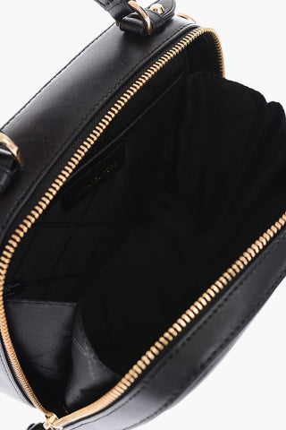 textured leather bag with removable shoulder strap