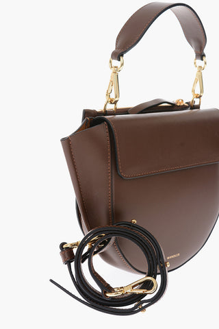 leather HORTENSIA mini handbag with removable shoulder strap