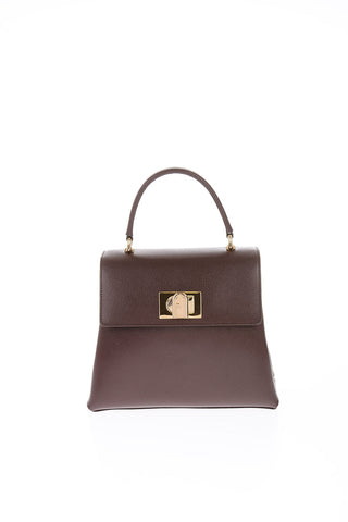 textured leather handbag with removable shoulder strap