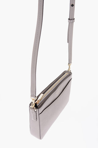 textured leather MARGAUX bag with removable shoulder strap