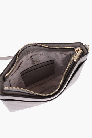 textured leather MARGAUX bag with removable shoulder strap
