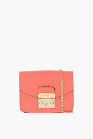 leather METROPOLIS bag with chain shoulder strap