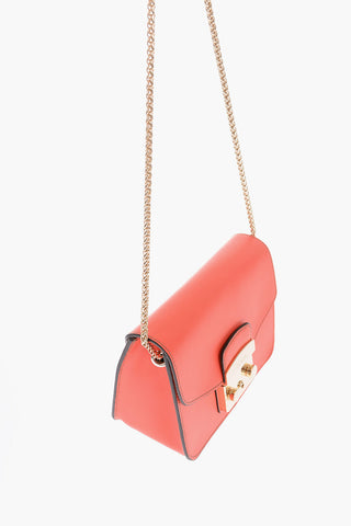 leather METROPOLIS bag with chain shoulder strap