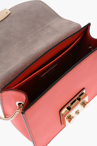 leather METROPOLIS bag with chain shoulder strap