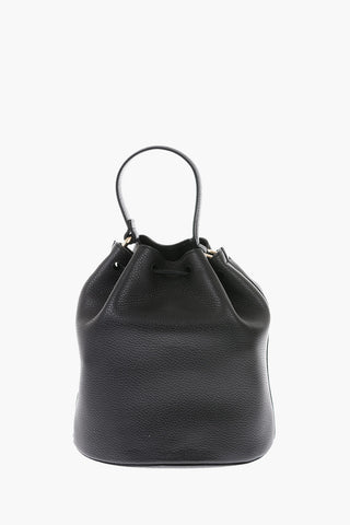 tumbled leather BLOCKS mini bucket bag