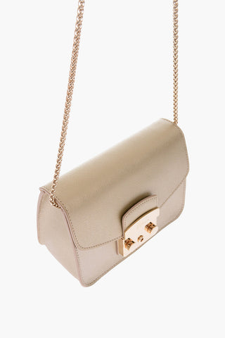 leather METROPOLIS bag with chain shoulder strap
