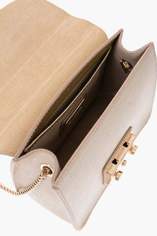 leather METROPOLIS bag with chain shoulder strap