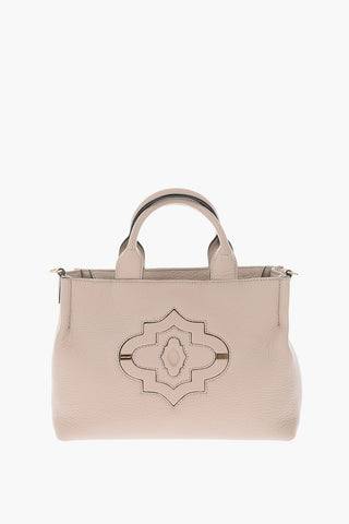 textured leather TAYLOR EDGE Tote bag with removable shoulder strap