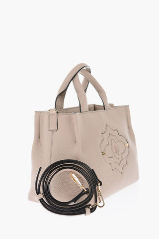 textured leather TAYLOR EDGE Tote bag with removable shoulder strap