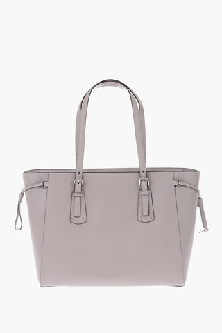 MICHAEL crossgrain leather VOYAGER tote bag