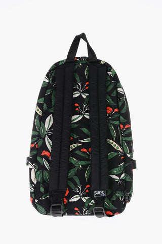 flowers-printed originals backpack with maxi zip