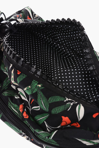 flowers-printed originals backpack with maxi zip