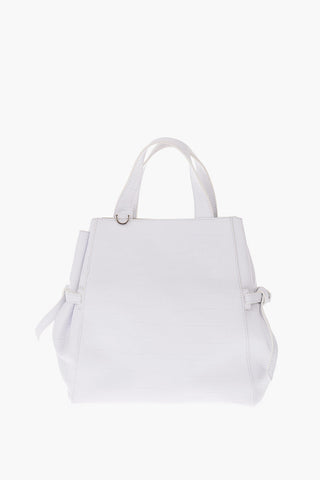 crocodile print leather FAN SOFT handbag with removable shoulder strap
