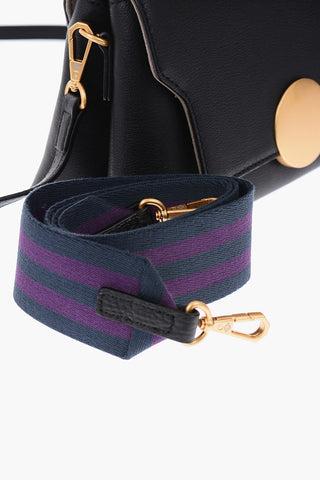 leather LOTTIE FLAP crossbody bag with removable shoulder strap