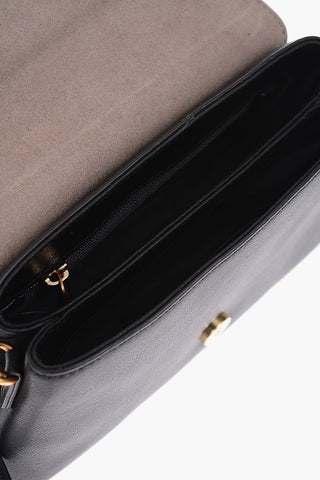 leather LOTTIE FLAP crossbody bag with removable shoulder strap