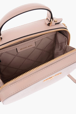 MICHAEL leather jet-se charm crossbody bag with removable shoulder strap