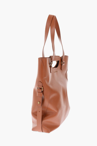 borsa a spalla in pelle con doppio manico