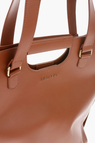 borsa a spalla in pelle con doppio manico