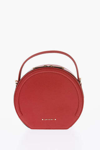 leather CLAIRE handbag with removable shoulder strap