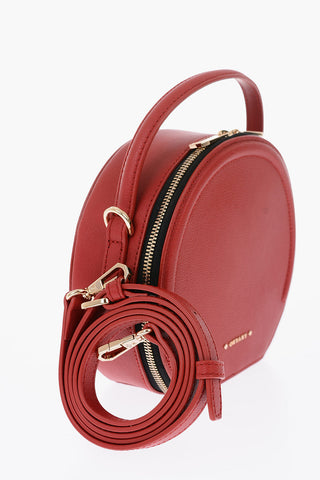 leather CLAIRE handbag with removable shoulder strap