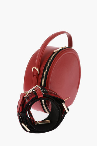 leather CLAIRE handbag with removable shoulder strap