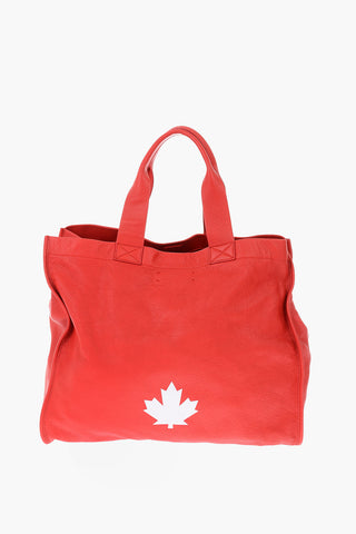 textured leather CANADIAN HERITAGE Tote bag with removable inner clutch