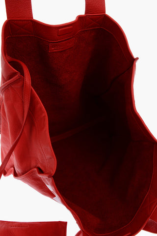 textured leather CANADIAN HERITAGE Tote bag with removable inner clutch
