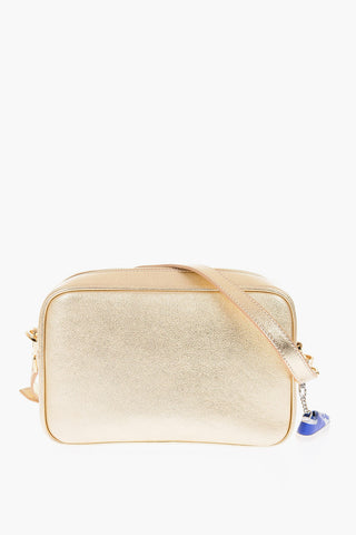 metallic leather STAR bag with removable shoulder strap