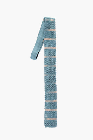 Silk Crochet Bayadere Striped  Tie