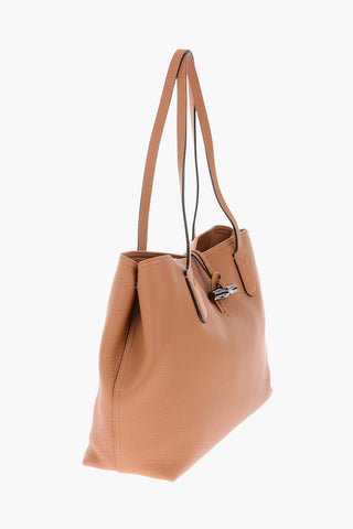 Leather ROSEAU Double Handle Tote Bag