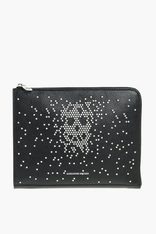 leather studded Skull pouch