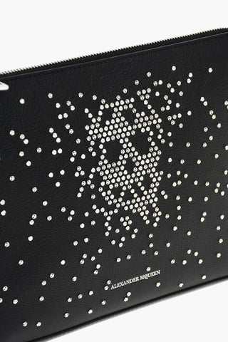 leather studded Skull pouch