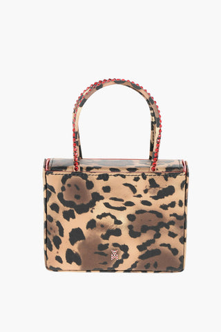 cheetah-print satin GILDA mini Tote bag