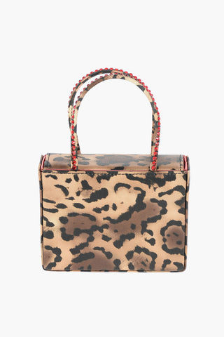 cheetah-print satin GILDA mini Tote bag