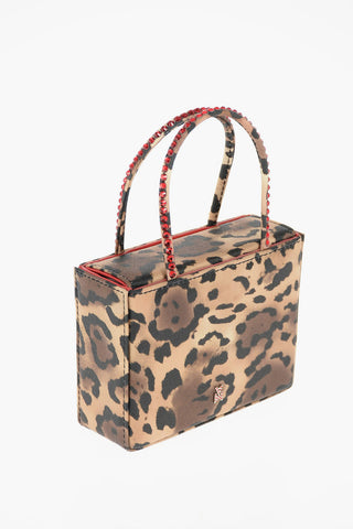 cheetah-print satin GILDA mini Tote bag