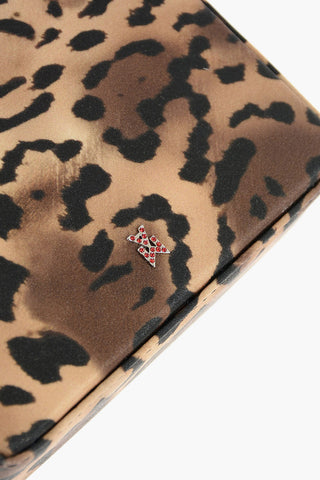 cheetah-print satin GILDA mini Tote bag