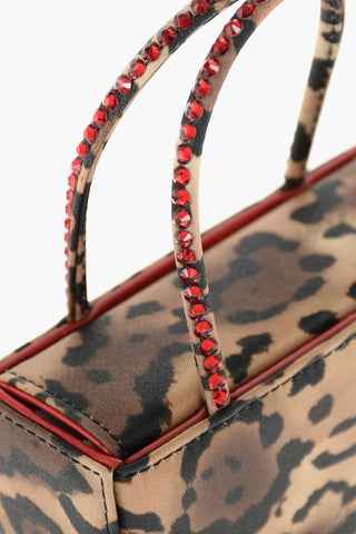 cheetah-print satin GILDA mini Tote bag