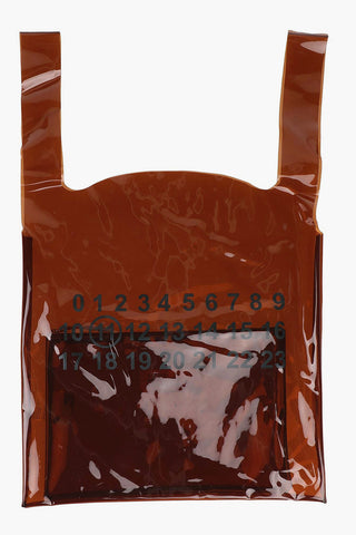 MM11 pvc clear tote bag with removable inner clutch