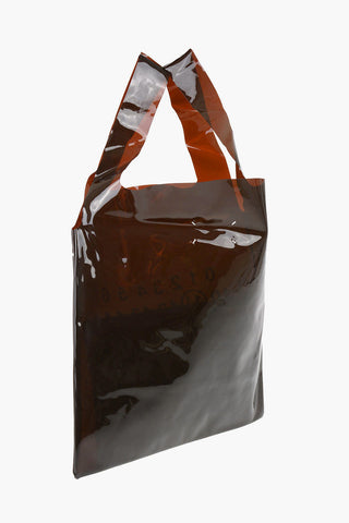 MM11 pvc clear tote bag with removable inner clutch