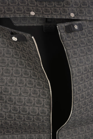 Monogram Coated Cotton Garment Bag with Removable Shoulder Strap