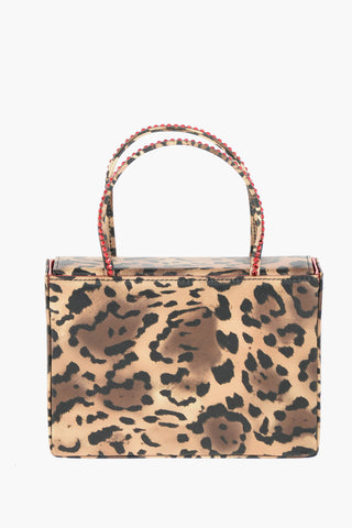 cheetah-print satin GILDA mini Tote bag