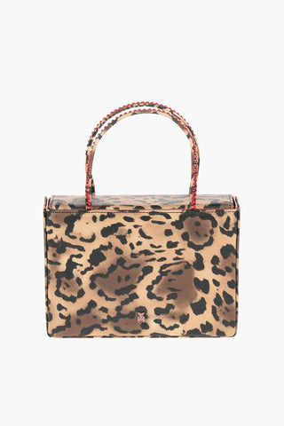 cheetah-print satin GILDA mini Tote bag