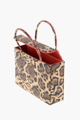 cheetah-print satin GILDA mini Tote bag