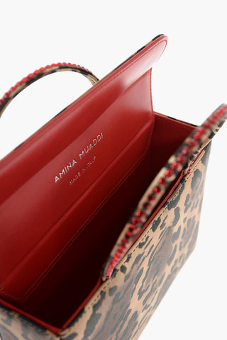cheetah-print satin GILDA mini Tote bag
