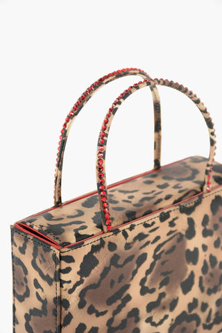 cheetah-print satin GILDA mini Tote bag