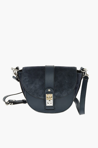 suede leather mini Saddle bag